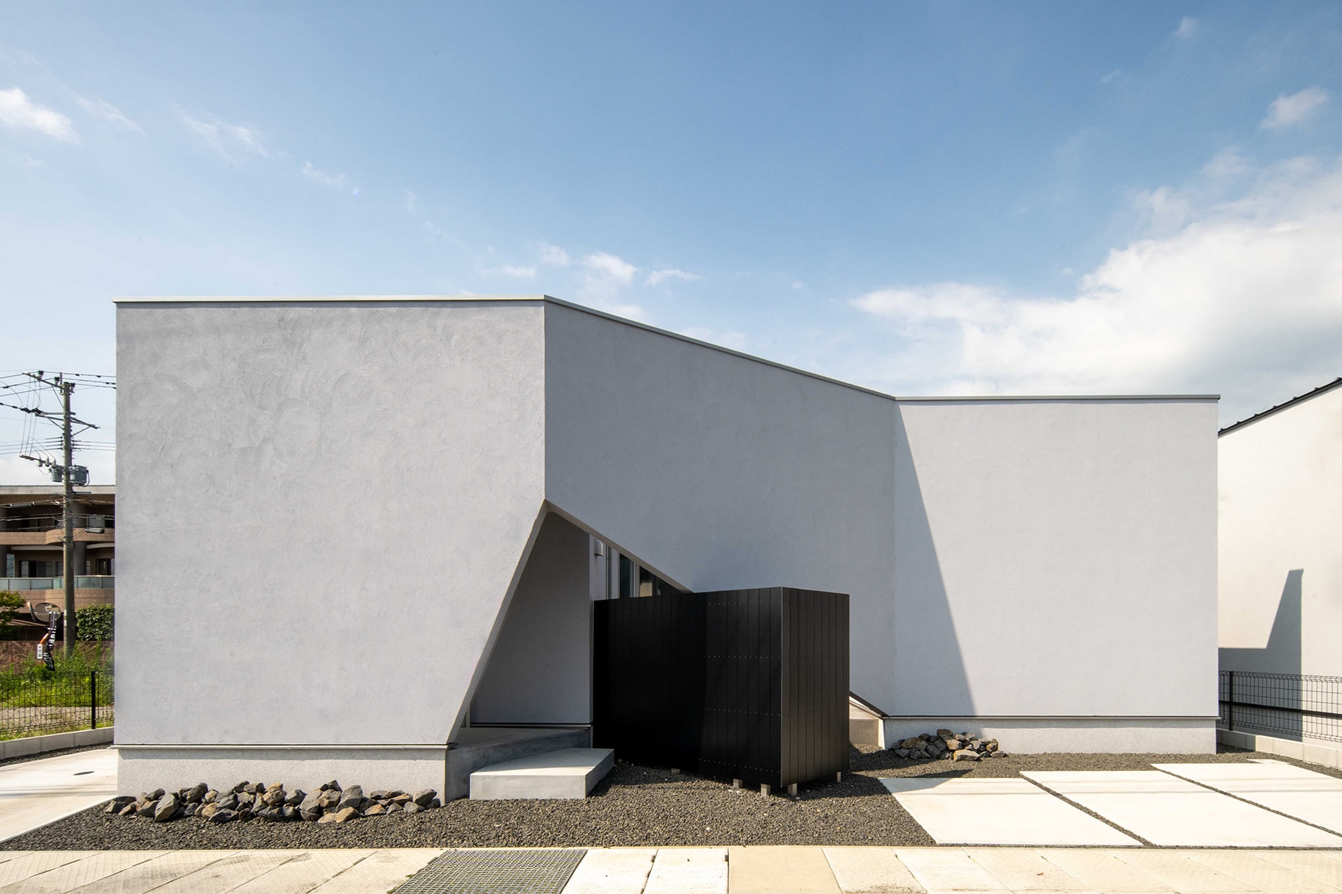 美しい背景のある住まい